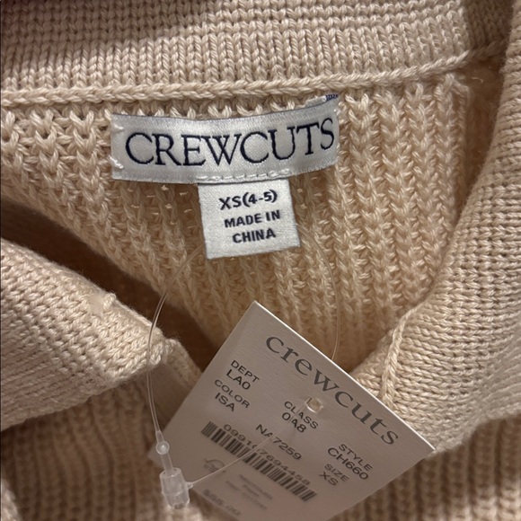 NWT Crewcuts Kids' short-sleeve johnny-collar sweater-polo,size 4-5 - Picture 4 of 4
